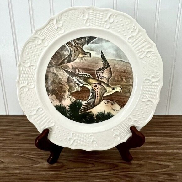 The House of Seagram Decorative Plate by Wm J Schaldach Morning Doves 10" Wildli - Picture 1 of 11